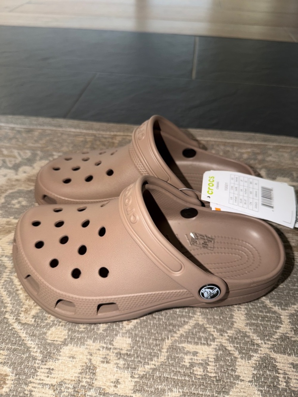 CROCS Classic Clogs in Taupe Size men4/women6 new with tags!